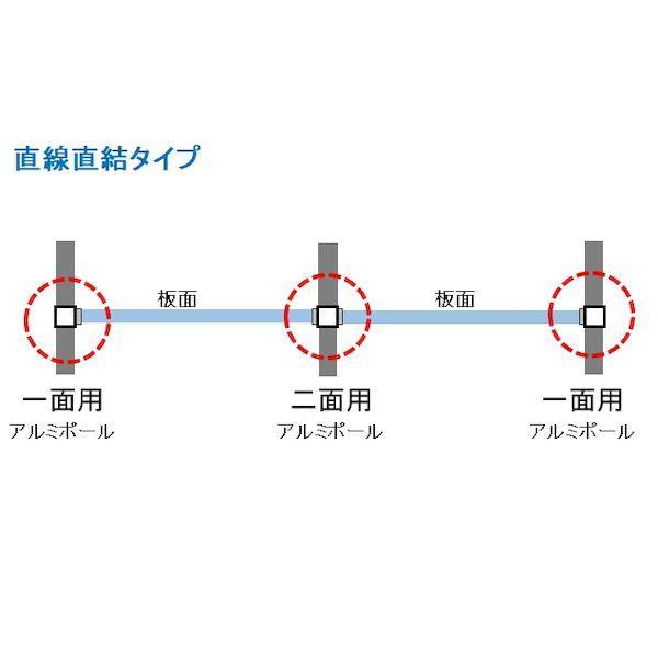 【個人宅配送不可】【個数：1個】馬印 AR48T18B4 直送 代引不可 アルミポール48角 4面用 H＝1800用 アジャスター付