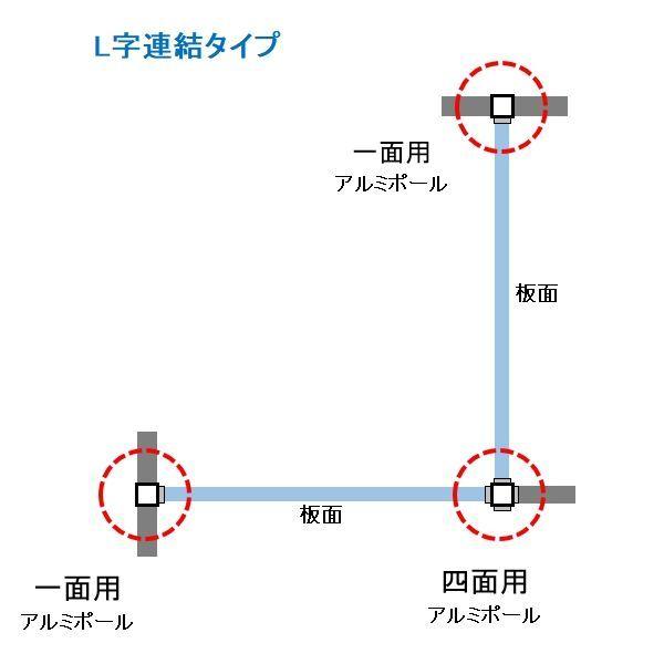 【個人宅配送不可】【個数：1個】馬印 AR48T18B4 直送 代引不可 アルミポール48角 4面用 H＝1800用 アジャスター付