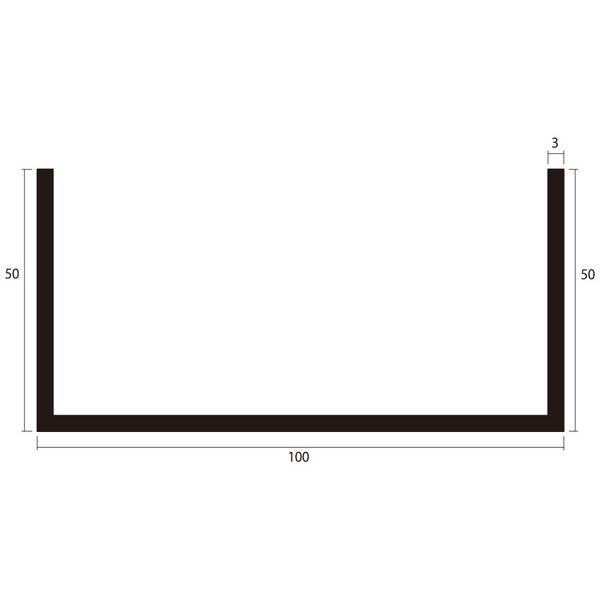 ハイロジック 4549396009120 3100912 アルミチャンネル 1m 3．0x100x50mm シルバー 4入