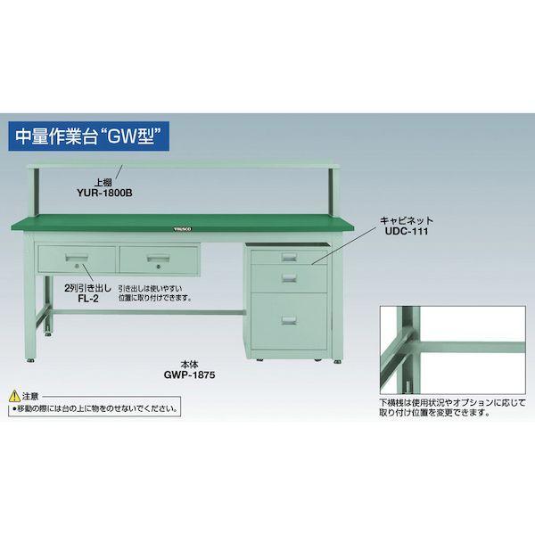 【個人宅配送不可】トラスコ TRUSCO GWS-1890 直送 代引不可 GWS型作業台 1800X900XH740 GWS1890_3