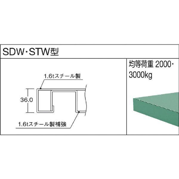 【個人宅配送不可】トラスコ TRUSCO SDW-1200FL2 直送 代引不可 SDW型作業台 1200X750XH740 2列引出付 SDW1200FL2_2