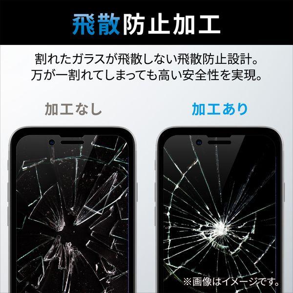 ELECOM エレコム PM-A22CFLGP iPhone14 Pro ガラスフィルム 高透明 強化ガラス 表面硬度10H 蓄光フレーム付 PMA22CFLGP｜edenki｜04