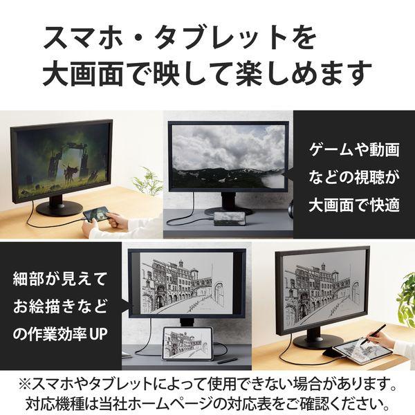 ELECOM エレコム MPA-CHDMIY10BK USB Type−C to HDMI 変換ケーブル 1m 4K 60Hz やわらか ミラーリング マルチディスプレイ対応 ブラック MPACHDMIY10BK｜edenki｜03