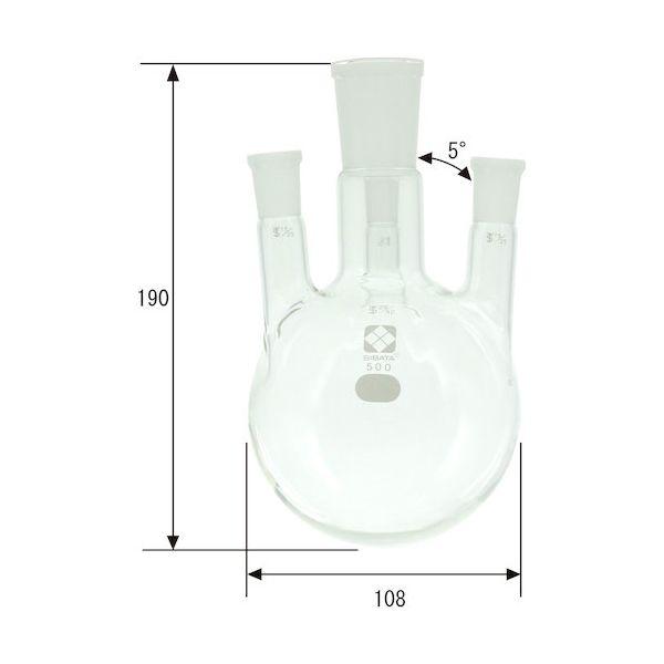 ＳＩＢＡＴＡ 005340-29500 共通四口フラスコ 29−15 500ml 00534029500_7