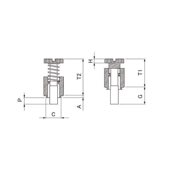 【個人宅配送不可】ＳＵＮＣＯ 4525824569336 【200個入】 直送 代引不可 ステン PEMパネルファスナー PFC2 −M5−50_1