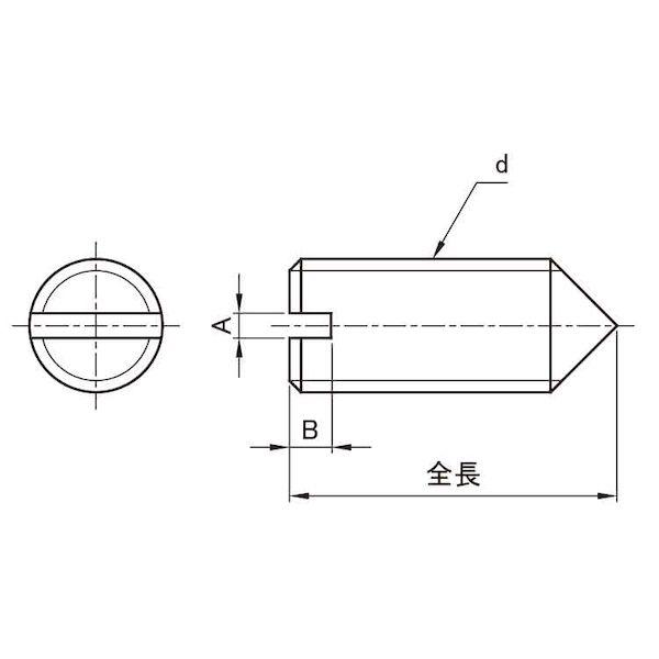 【個人宅配送不可】ＳＵＮＣＯ 4547733726594 【1000個入】 直送 代引不可 ステンレス − 止めネジ トガリ先 4 X 12_1