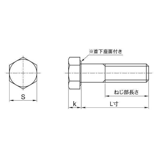 【個人宅配送不可】【個数：20個】ＳＵＮＣＯ 4548325603231 【20個入】 直送 代引不可 A2−70 呼び径六角ボルト 20X90X46_1