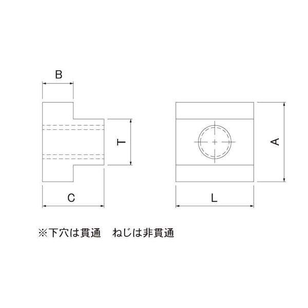 【個人宅配送不可】【個数：10個】ＳＵＮＣＯ 4549663471988 【10個入】 直送 代引不可 ニューストロング製品 T−スロットナット 2220−TN｜edenki｜02