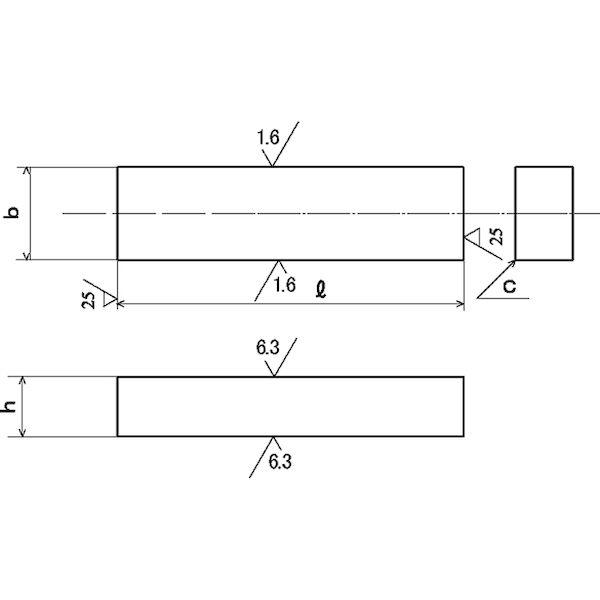 【個人宅配送不可】【個数：25個】ＳＵＮＣＯ 4550186707355 【25個入】 直送 代引不可 JIS S45C 両角キー 18X11X44