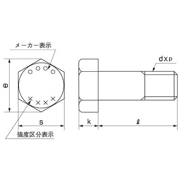 【個人宅配送不可】【個数：30個】ＳＵＮＣＯ 4550418205772 【30個入】 直送 代引不可 10．9 六角ボルト 細目 P1．5 24X85X54_1
