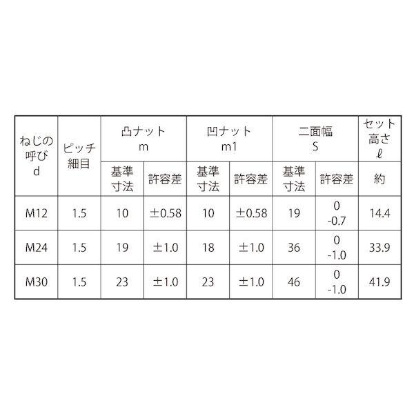 【個人宅配送不可】ＳＵＮＣＯ 4550418903173 【30個入】 直送 代引不可 パーカRZ S45C H ハードロックナット 細目 M27X1．5_2
