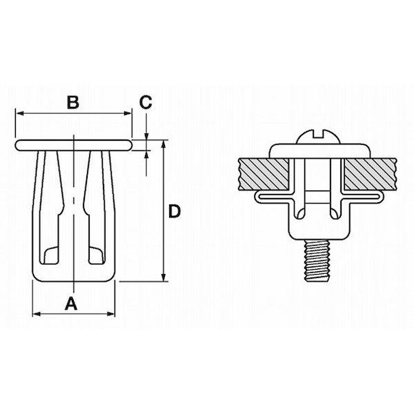 プレゼント対象商品 【個人宅配送不可】【個数：500個】ＳＵＮＣＯ 4942131814438 【500個入】 直送 代引不可 ＊ POPジャックナット M6SN