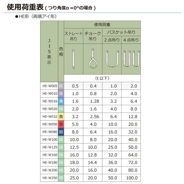 シライ HE-W200X7.0 直送 代引不可 シライマルチスリング HE 両端アイ形 20ton 幅240mm 長さ7m HEW200X7.0_2