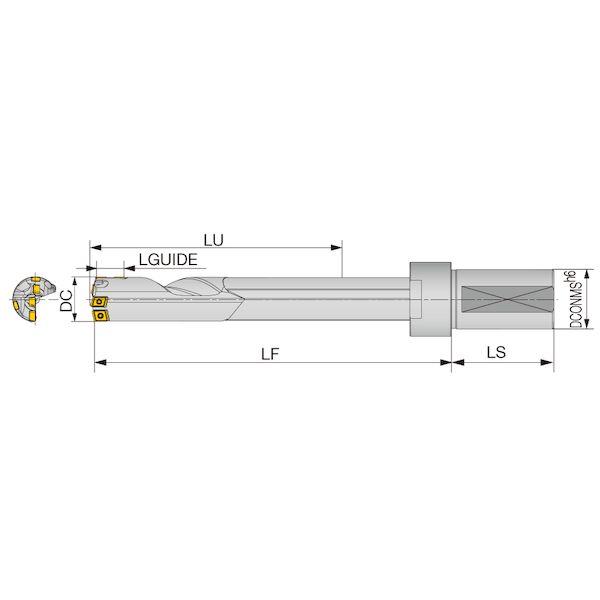 【個数：1個】タンガロイ MCTR28.58XFU31.75-15 直送 代引不可 MCTR−F L／D＝15 MCTR28.58XFU31.7515_1