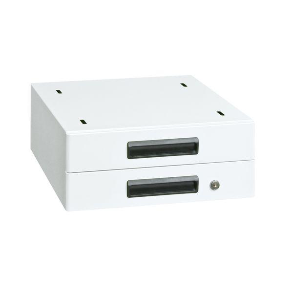 【個人宅配送不可】サカエ SAKAE KA-126BTMW 直送 代引不可 軽量作業台 KAタイプ／耐荷重180kg／メラミン天板／H740／中板付／引出付／固定式 KA126BTMW