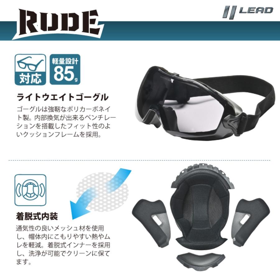 リード工業 4952652150984 ヘルメット RUDE ホワイト 4952652150984_5