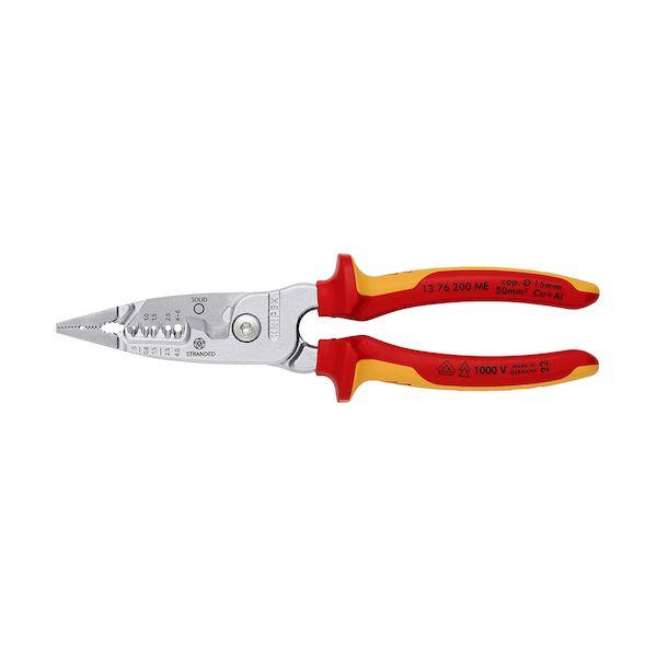 ＫＮＩＰＥＸ 1376200ME 電工用多機能絶縁プライヤー 200mm