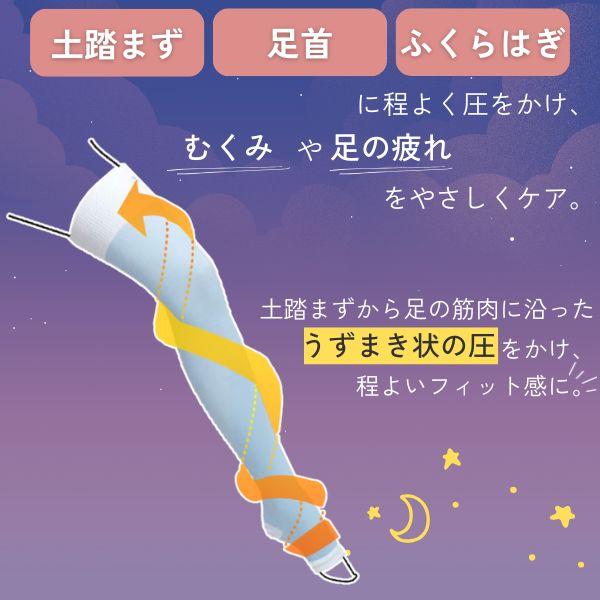 オカモト 靴下サプリ 寝ながらロングうずまいて血行を促すソックス 23