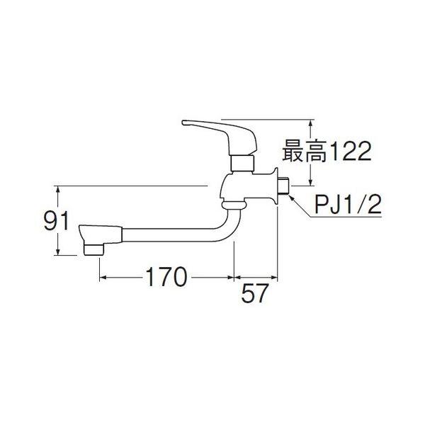 ＳＡＮＥＩ A1071-13 シングル自在水栓 A107113_1