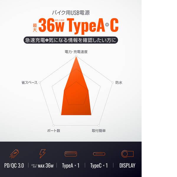 デイトナ DAYTONA 31578 デイトナ(aytona) バイク用 USB電源 電圧計