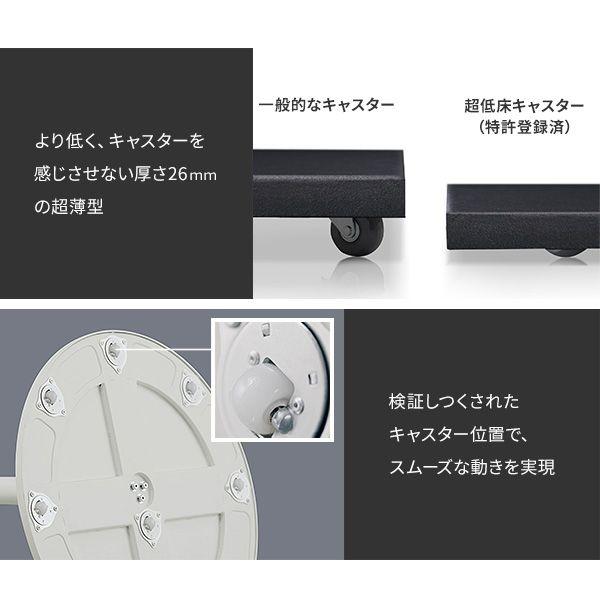 WSTVM4238C 直送 代引不可 WALLインテリアテレビスタンド A2 ロータイプ＋レコーダー棚板セット ウォールナット キャスターベース