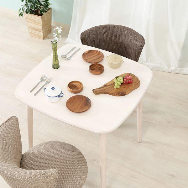 不二貿易 ダイニングテーブル クラム 75×75×71cm ホワイトウォッシュ 食卓テーブル 家具 苫小牧西店 個数：1個】不二貿易 4953980705693 直送 代引不可 ダイニングテーブル
