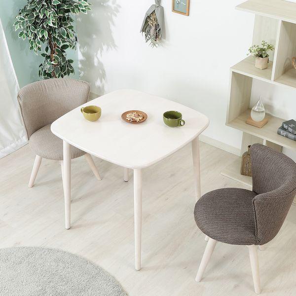 不二貿易 ダイニングテーブル クラム 75×75×71cm ホワイトウォッシュ 食卓テーブル 家具 苫小牧西店 個数：1個】不二貿易 4953980705693 直送 代引不可 ダイニングテーブル
