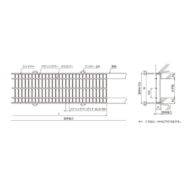 【個人宅配送不可】ニムラ PKD-V 75-4.5(T-25)-側溝用 直送 代引不可 鋼板製グレーチング 側溝用溝蓋 ノンスリップタイプ 普通目 P_1