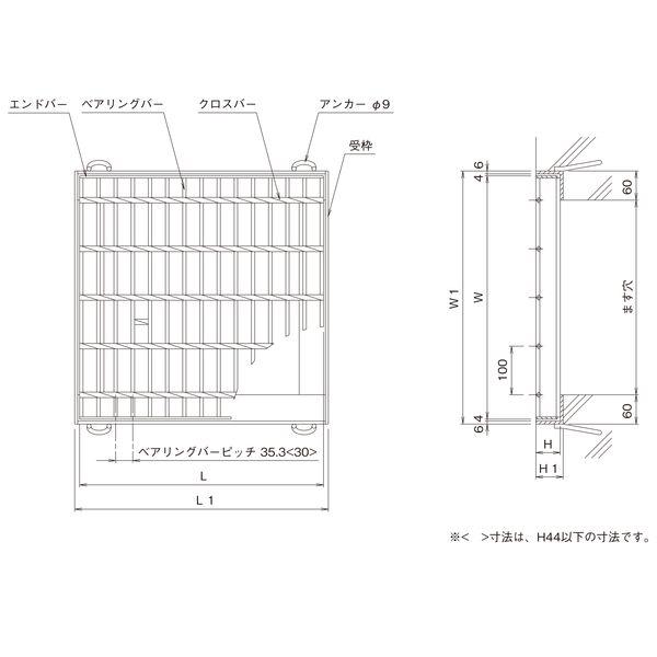 【個人宅配送不可】ニムラ PGM 44-77(T-2) 直送 代引不可 鋼板製グレーチング 桝用ますぶた プレーンタイプ 普通目 PGM 一般型 溝幅