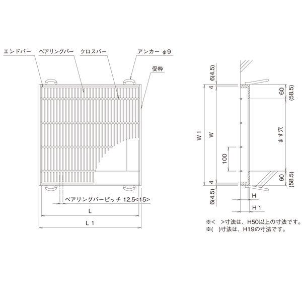 【個人宅配送不可】ニムラ PGM-S 444-77(T-14/T-6) 直送 代引不可 鋼板製グレーチング 桝用ますぶた 細目プレーンタイプ PGM−S 一般