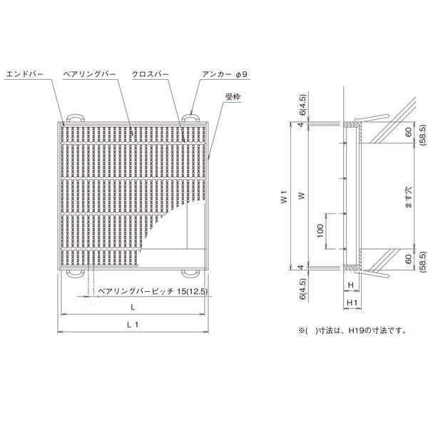 【個人宅配送不可】ニムラ PGM-SV 755-88(T-25) 直送 代引不可 鋼板製グレーチング 桝用 細目ノンスリップタイプ PGM−SV スベ_1