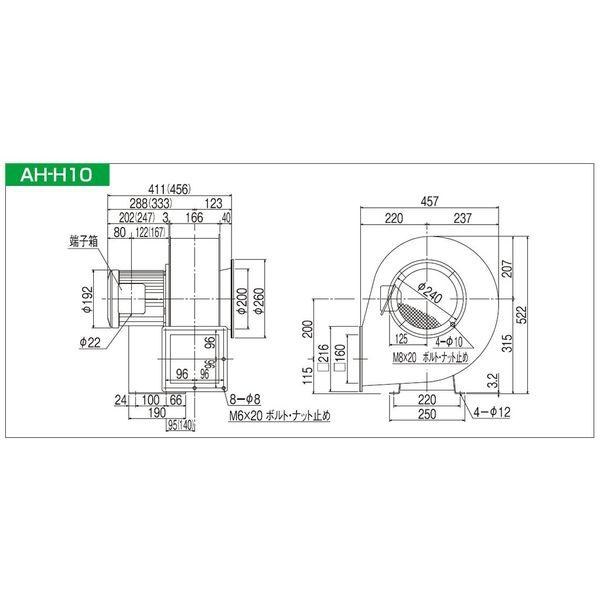 【個数：1個】SDG 旧昭和電機 AH-H10-L313 直送 代引不可 高効率電動送風機 AHH10L313_1
