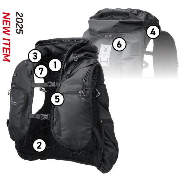 フルセット ブラック×レッド アイスマン ハイブリッド プロ 山真製鋸 フルセット ブラック×レッド アイスマン ハイブリッド プロ 山真