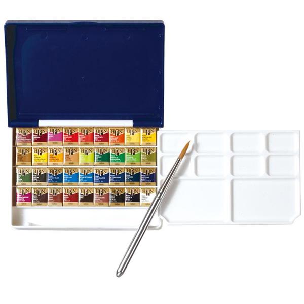 ホルベイン パンカラー PN698 36色セット パームボックス プラス 固形水彩絵具 水彩絵具セット 水彩 絵具 コンパクト 携帯用 パレット付きの画像