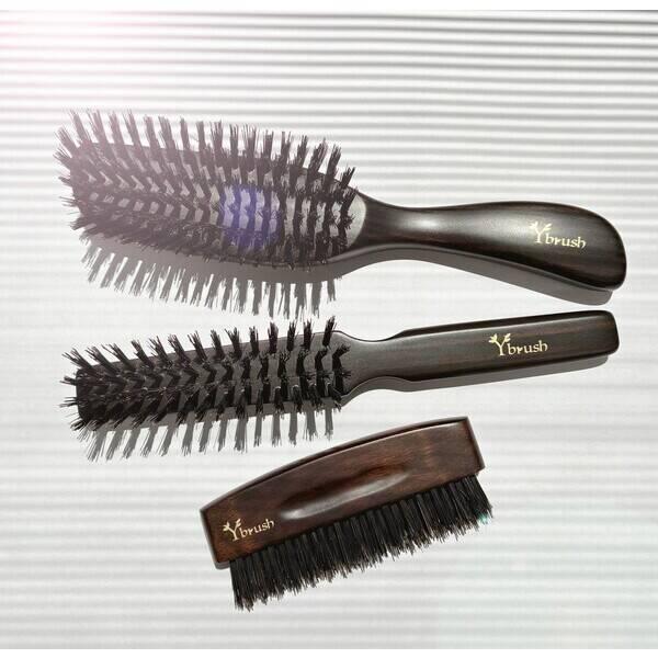 好川産業 47032 最高級猪毛黒檀ヘアブラシ Yブラシ 猪毛 ヘアブラシ 効果