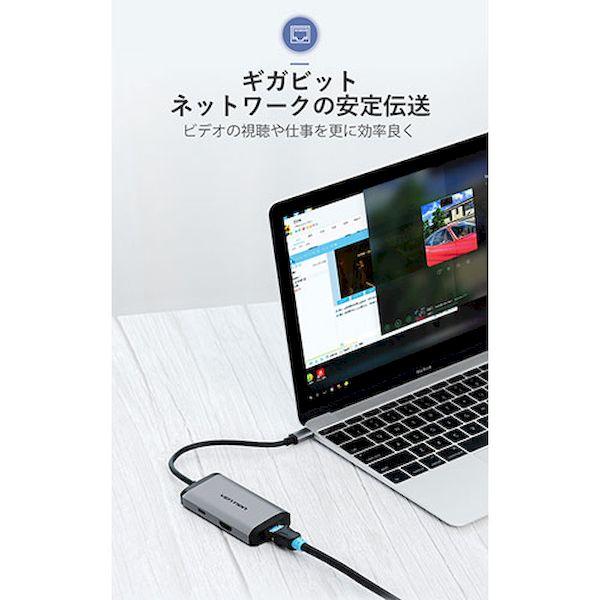 CN-8047 直送 代引不可 VENTION 多機能 PDドッキングステーション USB−C to HDMI／USB3．0＊3／RJ45／ 0．15_5
