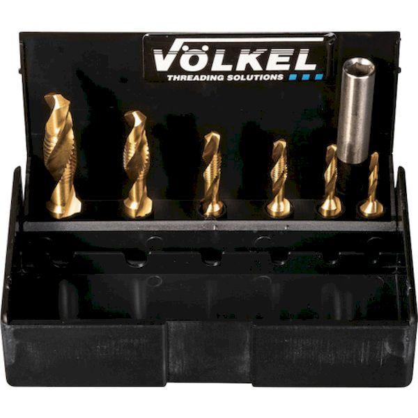 ＶＯＥＬＫＥＬ 67209 六角軸タッピングドリルセット チタンコーティング M3ーM10 6本入り_1