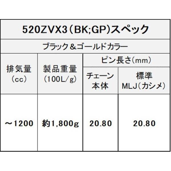江沼チェーン EKチェーン 4571291776111 EK チェーン EK チェーン 520ZV-X3(BK:GP) 124MLJ_4