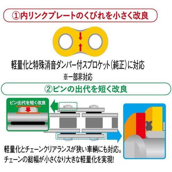 江沼チェーン EKチェーン 4571291760233 EK チェーン EK530SR-X2(BK:GP) 110 MLJ_3