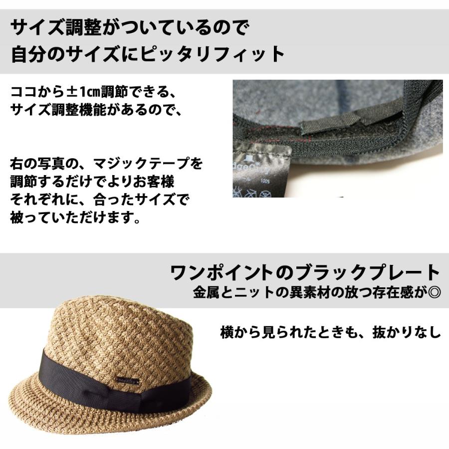 EdgeCity（エッジシティ） 中折れ帽 メンズ 帽子 中折れハット ソフィ