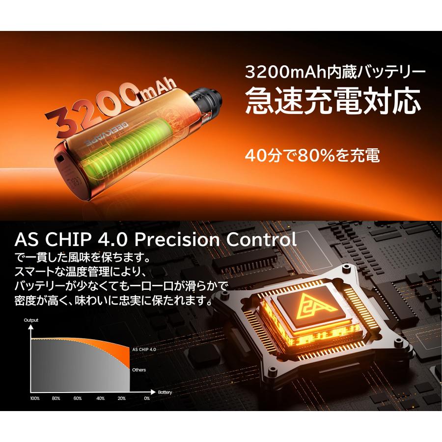 Geekvape Aegis Force Pod Kit 内蔵3200mAhバッテリー vape 本体 ベイプ 電子タバコ ギークベイプ イージス フォース [P-8] |  | 02