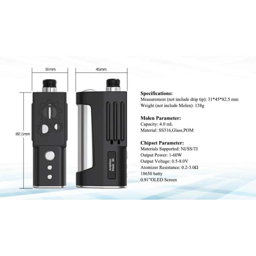 Ambition Mods/Sun box 2.0 Box Mod Kit 60W アンビション サン 