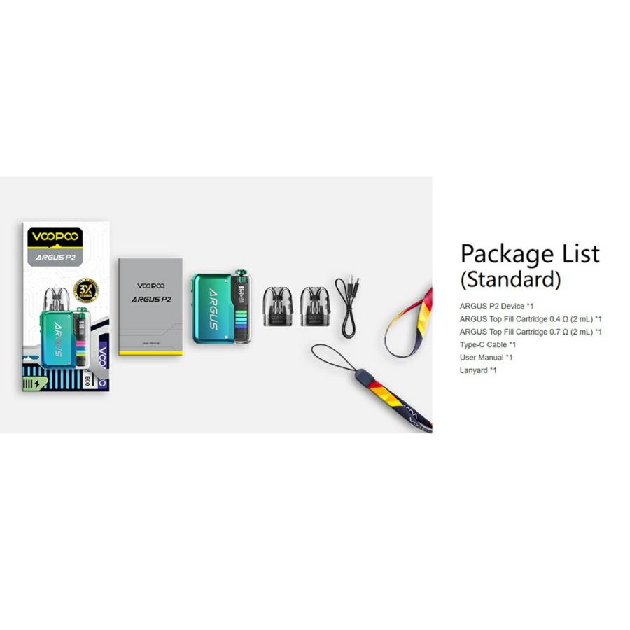 【選べるリキッド1本付き】VOOPOO Argus P2 Pod kit ブープー アーガス ポッド スターターキット ベイプ vape シーシャ 本体 [P-3] |  | 04