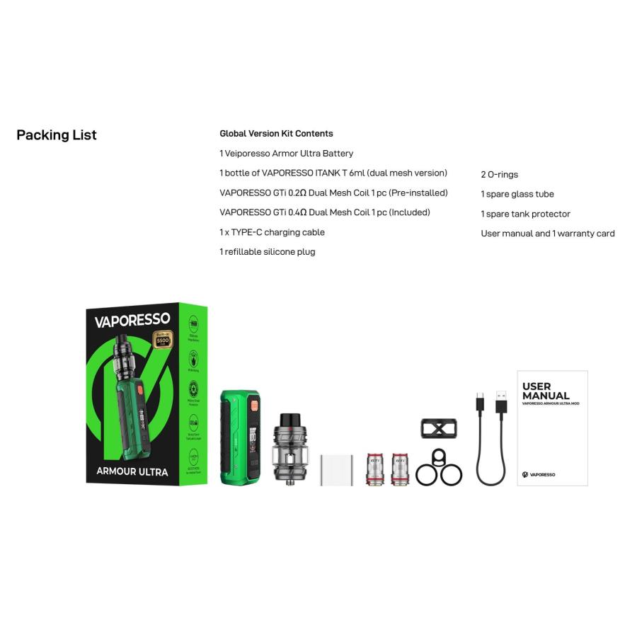 Vaporesso ARMOUR ULTRA Kit 5500mAh アーマー ウルトラ ベポレッソ
