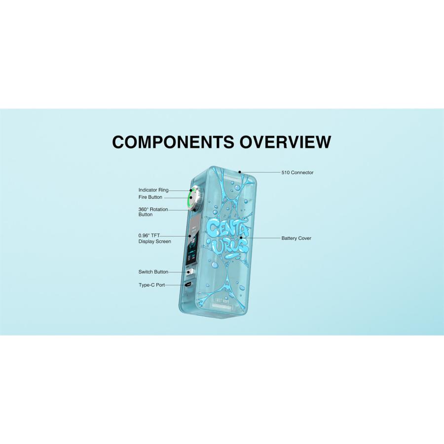 Lost Vape Centaurus N100 Mod Kit with Centaurus Sub Ohm Tank 5ml ロスト ベイプ ケンタウルス ベイプ 電子タバコ vape 本体 [F-15] |  | 07