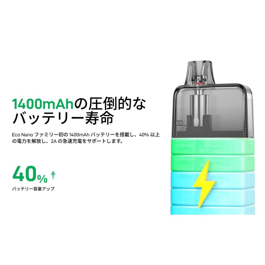 Vaporesso Eco Nano Plus Pod Kit 大容量10mlカートリッジ 電子タバコ