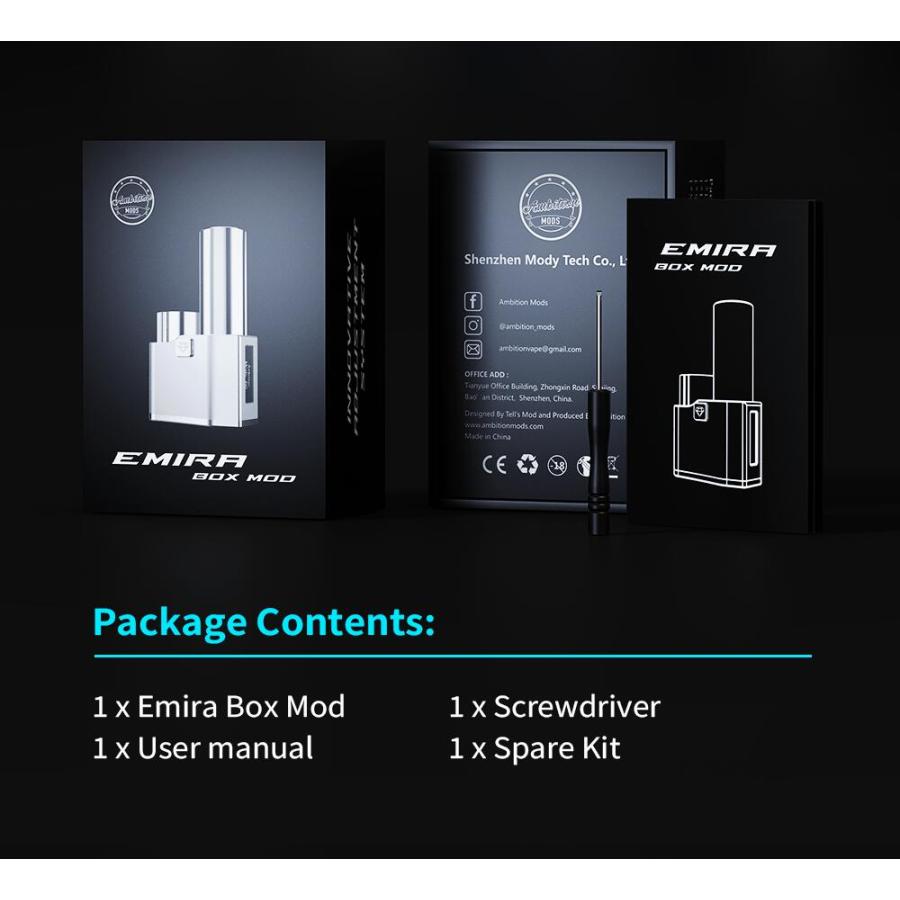 Emira Box Mod エミラ ボックス モッド Ambition Mods mod 本体 vape 