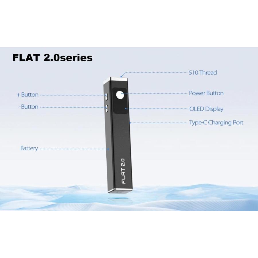 Yocan Flat 2.0 mini 400mAh CBD 本体 510規格 ヴェポライザー 510