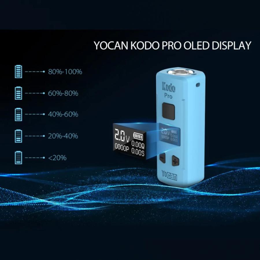 Yocan Kodo Pro 510スレッド ヴェポライザー バッテリー 400mAh CBD ワックス オイル ベポライザー 本体 電子タバコ [Y-47]｜edgejp｜04