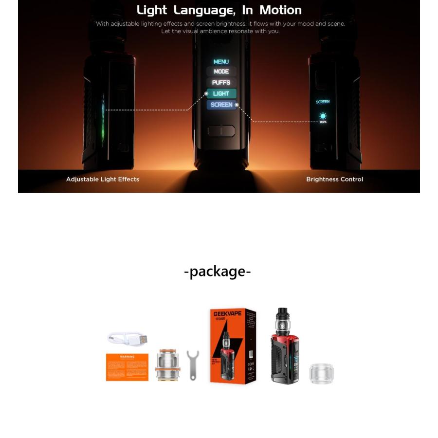 Geekvape Aegis Legend 5 Mod Kit アトマイザーセット ギークベイプ イージスレジェンド5 vape 本体 ベイプ 18650バッテリー駆動 [C-103] |  | 05